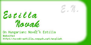 estilla novak business card